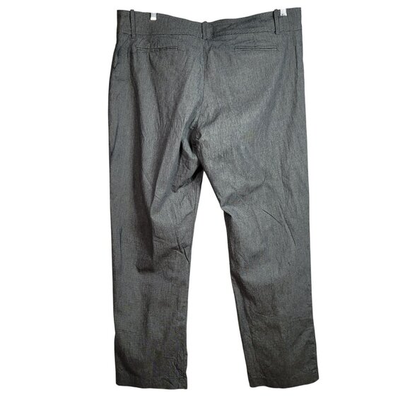 Lee Herringbone Pants Gray 18W Natural Straight Leg Just Below Waist Zip Button - Picture 6 of 8